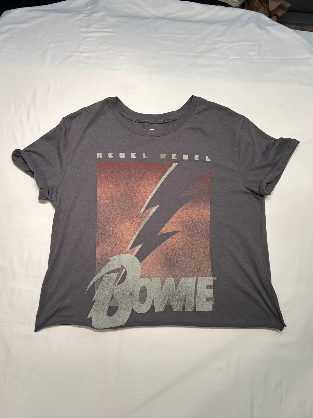 David Bowie 'Rebel Rebel' cropped Tee -